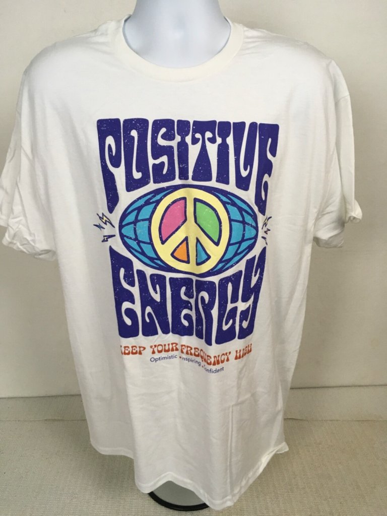 Dom T Shirt Unixes Size Xl 46 White Positive Energy Keep Your Frequency High New
